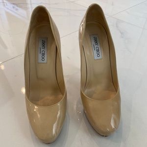 Jimmy Choo Beige Patent Leather Pumps Size 39 (9)